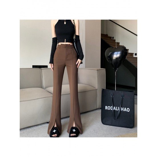  2022 Fall Pure Color Split Hem Women's Pants