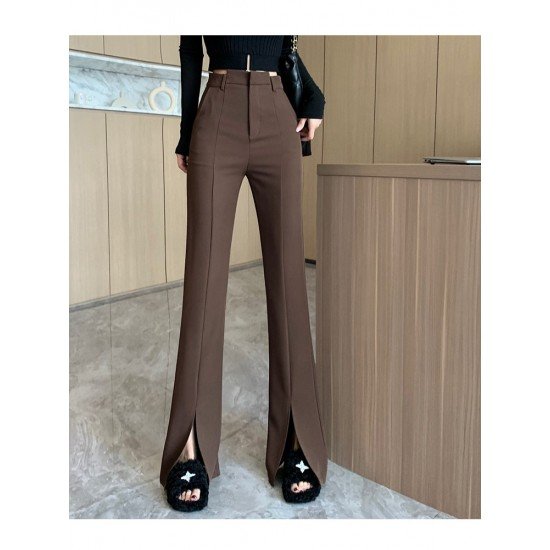  2022 Fall Pure Color Split Hem Women's Pants