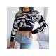  Casual Animal Print Women's Knitted Sweater