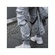  Pure Color Lace Up Zipper Men's Pants