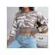  Casual Animal Print Women's Knitted Sweater