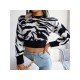  Casual Animal Print Women's Knitted Sweater