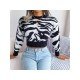  Casual Animal Print Women's Knitted Sweater