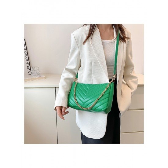 Ladies Pure Color Chain Shoulder Bags