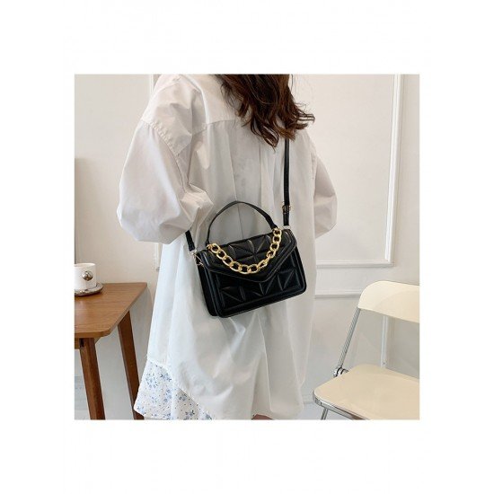  Fashion Simple PU Rhombus Lattice Chain Bag