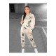 Loose Printed Workout Two Piece Trouser Sets Women