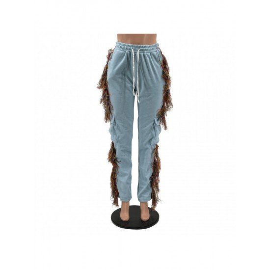  Autumn Casual Tassels Women's Long Pants