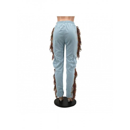  Autumn Casual Tassels Women's Long Pants