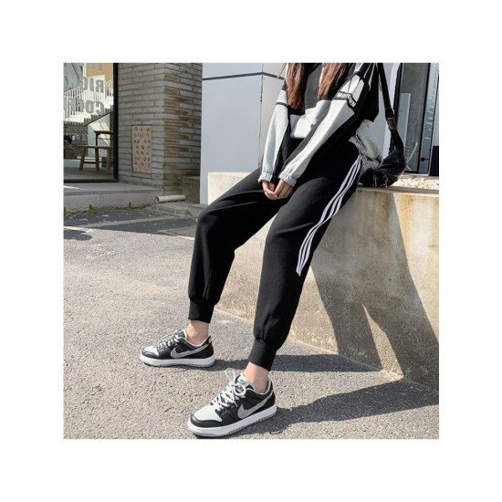  Leisure Loose Striped Women's Long Pants