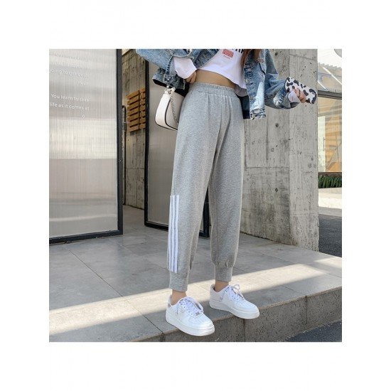  Leisure Loose Striped Women's Long Pants