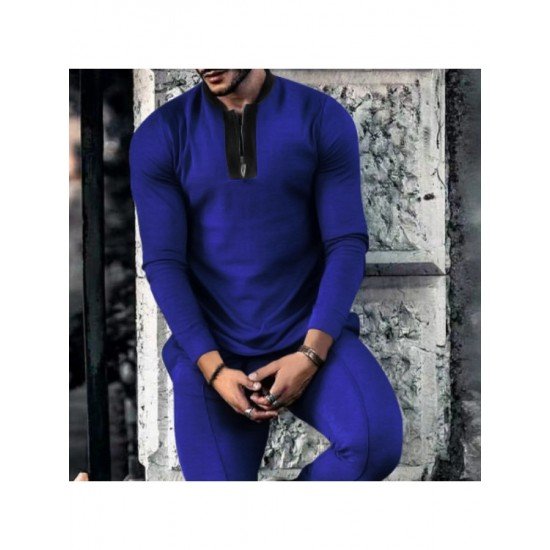 Workout Long Sleeve Matching 2 Piece Pant Sets Men