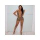 Summer Cut Out Halter Rompers For Women