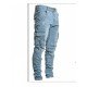  Pure Color Side Pocket Men's Jeans