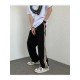 Casual Drawstring Striped Loose Trouser Pants