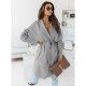  Pure Color Long Sleeve Wool Jacket