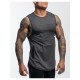 Men Patchwork Black Sleeveless Sports Tank Tops