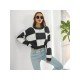  Casual Loose Contrast Color Women's Sweater