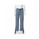 Designer Patchwork Straight Leg Blue Jeans 