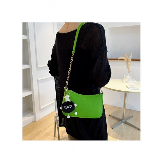  PU Pure Color Shoulder Bags For Women