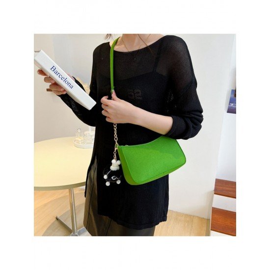  PU Pure Color Shoulder Bags For Women