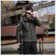  Pure Color Hooded Zipper Men's Short Coats