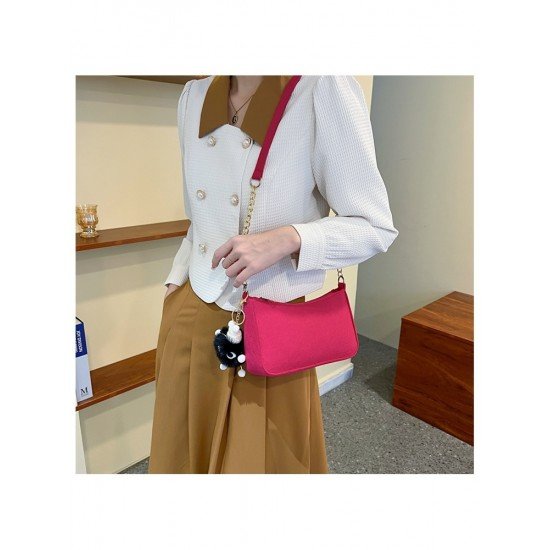  PU Pure Color Shoulder Bags For Women