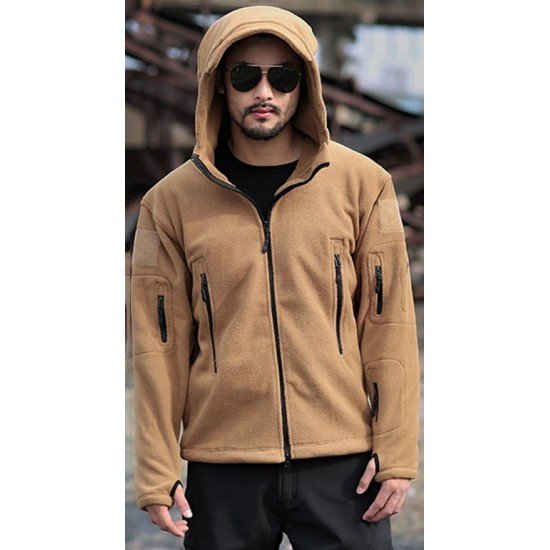  Pure Color Hooded Zipper Men's Short Coats