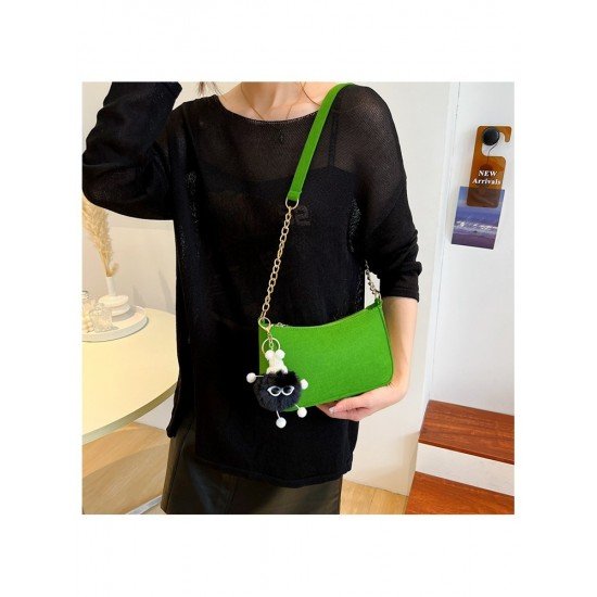  PU Pure Color Shoulder Bags For Women