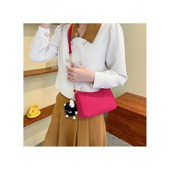  PU Pure Color Shoulder Bags For Women