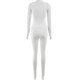  Pure Color U Neck Women's Skinny Jumpsuit