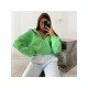  2022 Hooded Pure Color Women's Short Coats