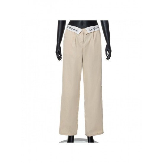  Autumn Casual Pure Color Straight Leg Pants