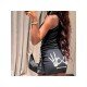  Personalized Letter Printing Sleeveless Dress For Women