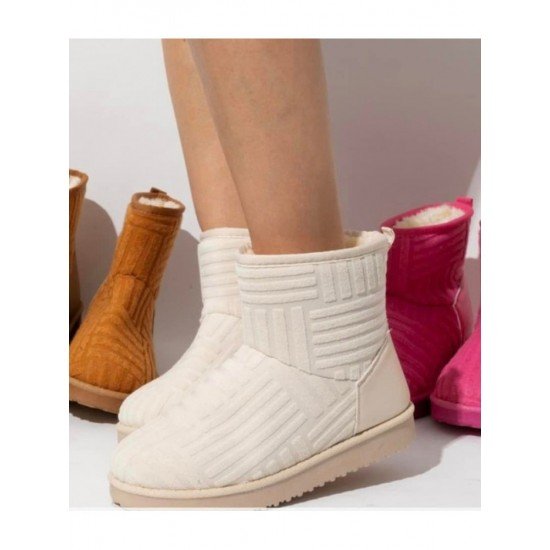 Winter Cotton Solid Ankle Boots