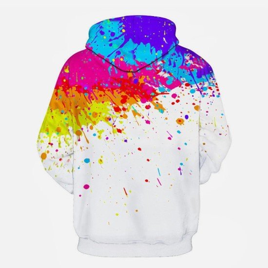 Multicolored Pocket Long Sleeve Spring Men Hoodies Tops