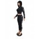  Korean Velvet Hooded Letter Women's Casual Suit