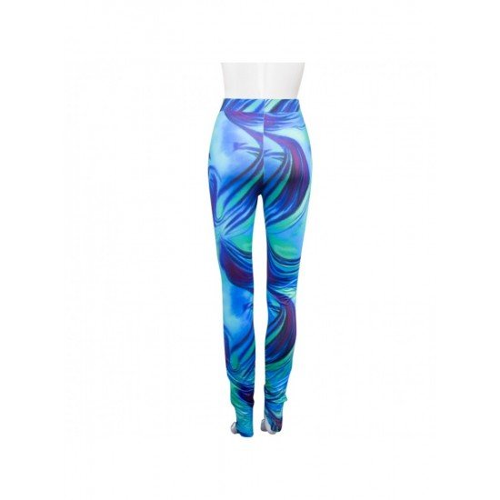  2022 Summer Blue Printing Long Pants For Women