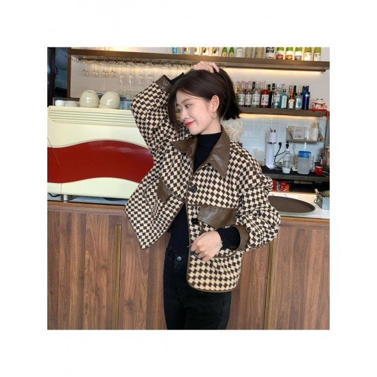  2022 New Versatile Houndstooth Women's Short Jacket