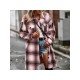  Temperament Leisure Plaid Women's Long Sleeve Coats