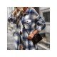  Temperament Leisure Plaid Women's Long Sleeve Coats