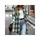  Temperament Leisure Plaid Women's Long Sleeve Coats