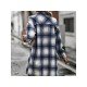  Temperament Leisure Plaid Women's Long Sleeve Coats