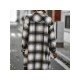  Temperament Leisure Plaid Women's Long Sleeve Coats