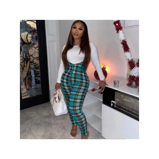 Plaid Overall And Top Sets For Women