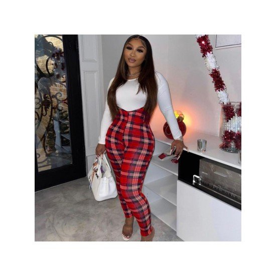 Plaid Overall And Top Sets For Women