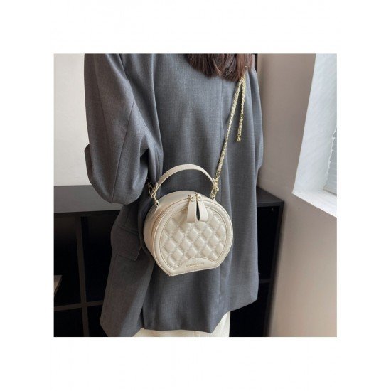  Pure Color PU Round Bags For Women