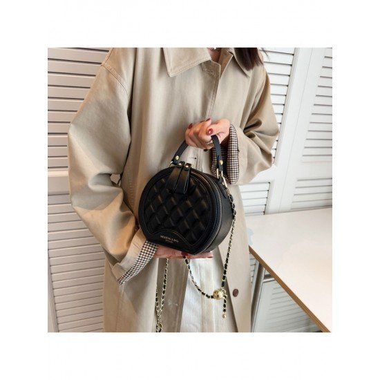  Pure Color PU Round Bags For Women