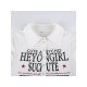 Casual Letter Printed Polo Shirts For Ladies