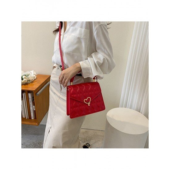  PU Pure Color Shoulder Bag For Women