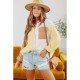  Summer Contrast Color Temperament Long Sleeve Shirt